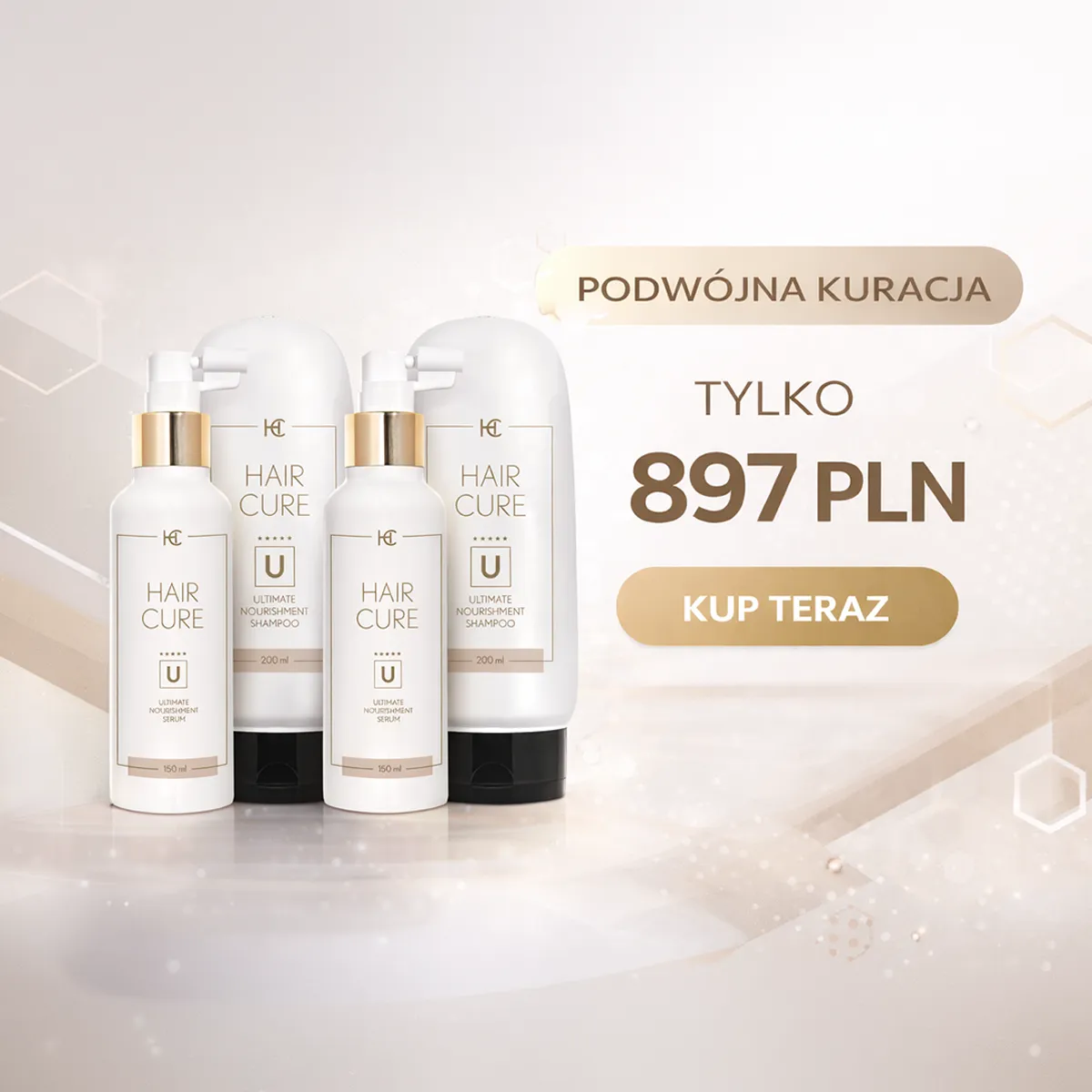 2 x Kuracja Ultimate Nourishment Shampoo + Serum – zestaw przeciw wypadaniu włosów